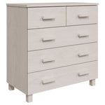 ZNTS Sideboard HAMAR White 79x40x80 cm Solid Wood Pine 340421