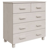 ZNTS Sideboard HAMAR White 79x40x80 cm Solid Wood Pine 340421