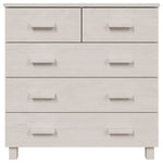 ZNTS Sideboard HAMAR White 79x40x80 cm Solid Wood Pine 340421