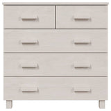 ZNTS Sideboard HAMAR White 79x40x80 cm Solid Wood Pine 340421