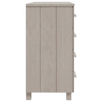 ZNTS Sideboard HAMAR White 79x40x80 cm Solid Wood Pine 340421