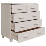 ZNTS Sideboard HAMAR White 79x40x80 cm Solid Wood Pine 340421