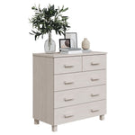 ZNTS Sideboard HAMAR White 79x40x80 cm Solid Wood Pine 340421