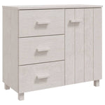 ZNTS Sideboard HAMAR White 90x40x80 cm Solid Pinewood 340429
