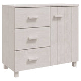 ZNTS Sideboard HAMAR White 90x40x80 cm Solid Pinewood 340429