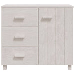 ZNTS Sideboard HAMAR White 90x40x80 cm Solid Pinewood 340429