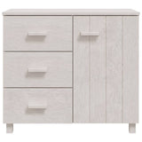 ZNTS Sideboard HAMAR White 90x40x80 cm Solid Pinewood 340429