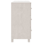 ZNTS Sideboard HAMAR White 90x40x80 cm Solid Pinewood 340429