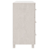 ZNTS Sideboard HAMAR White 90x40x80 cm Solid Pinewood 340429
