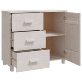 ZNTS Sideboard HAMAR White 90x40x80 cm Solid Pinewood 340429