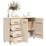 ZNTS Sideboard HAMAR Honey Brown 113x40x80 cm Solid Wood Pine 340444