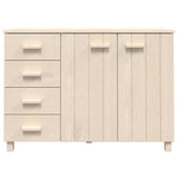 ZNTS Sideboard HAMAR Honey Brown 113x40x80 cm Solid Wood Pine 340444