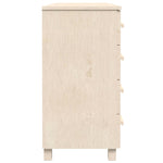 ZNTS Sideboard HAMAR Honey Brown 113x40x80 cm Solid Wood Pine 340444