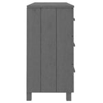 ZNTS Sideboard HAMAR Dark Grey 113x40x80 cm Solid Wood Pine 340450