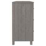 ZNTS Sideboard HAMAR Light Grey 113x40x80 cm Solid Wood Pine 340451