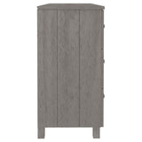 ZNTS Sideboard HAMAR Light Grey 113x40x80 cm Solid Wood Pine 340451