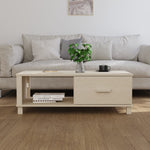 ZNTS Coffee Table HAMAR Honey Brown 100x55x35 cm Solid Wood Pine 340452