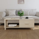 ZNTS Coffee Table HAMAR Honey Brown 100x55x35 cm Solid Wood Pine 340452