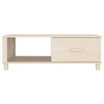 ZNTS Coffee Table HAMAR Honey Brown 100x55x35 cm Solid Wood Pine 340452