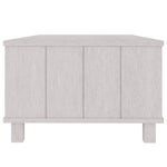 ZNTS Coffee Table HAMAR White 100x55x35 cm Solid Wood Pine 340453