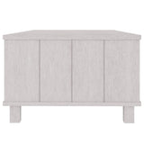 ZNTS Coffee Table HAMAR White 100x55x35 cm Solid Wood Pine 340453