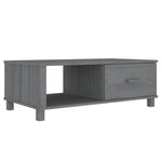 ZNTS Coffee Table HAMAR Dark Grey 100x55x35 cm Solid Wood Pine 340454