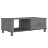 ZNTS Coffee Table HAMAR Dark Grey 100x55x35 cm Solid Wood Pine 340454