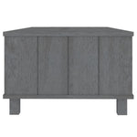ZNTS Coffee Table HAMAR Dark Grey 100x55x35 cm Solid Wood Pine 340454