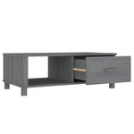 ZNTS Coffee Table HAMAR Dark Grey 100x55x35 cm Solid Wood Pine 340454