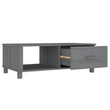 ZNTS Coffee Table HAMAR Dark Grey 100x55x35 cm Solid Wood Pine 340454