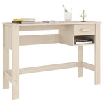 ZNTS Desk HAMAR Honey Brown 110x40x75 cm Solid Wood Pine 340456