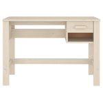 ZNTS Desk HAMAR Honey Brown 110x40x75 cm Solid Wood Pine 340456
