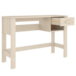 ZNTS Desk HAMAR Honey Brown 110x40x75 cm Solid Wood Pine 340456