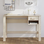 ZNTS Desk HAMAR Honey Brown 110x40x75 cm Solid Wood Pine 340456