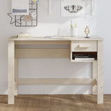 ZNTS Desk HAMAR Honey Brown 110x40x75 cm Solid Wood Pine 340456