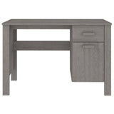 ZNTS Desk HAMAR Light Grey 113x50x75 cm Solid Wood Pine 340463