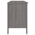 ZNTS Desk HAMAR Light Grey 113x50x75 cm Solid Wood Pine 340463