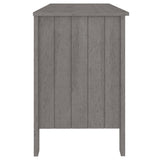 ZNTS Desk HAMAR Light Grey 113x50x75 cm Solid Wood Pine 340463