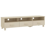 ZNTS TV Cabinet HAMAR Honey Brown 158x40x40 cm Solid Wood Pine 340472