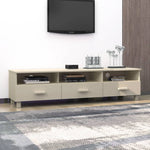 ZNTS TV Cabinet HAMAR Honey Brown 158x40x40 cm Solid Wood Pine 340472