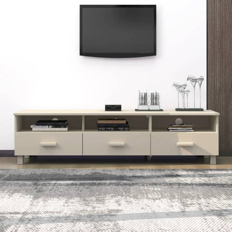ZNTS TV Cabinet HAMAR Honey Brown 158x40x40 cm Solid Wood Pine 340472