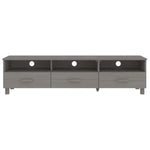 ZNTS TV Cabinet HAMAR Light Grey 158x40x40 cm Solid Wood Pine 340475
