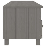 ZNTS TV Cabinet HAMAR Light Grey 158x40x40 cm Solid Wood Pine 340475