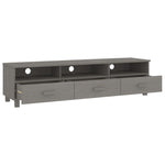 ZNTS TV Cabinet HAMAR Light Grey 158x40x40 cm Solid Wood Pine 340475