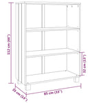 ZNTS Book Cabinet HAMAR Honey Brown 85x35x112 cm Solid Wood Pine 340484