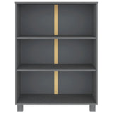 ZNTS Book Cabinet HAMAR Dark Grey 85x35x112 cm Solid Wood Pine 340486