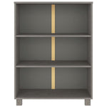 ZNTS Book Cabinet HAMAR Light Grey 85x35x112 cm Solid Wood Pine 340487