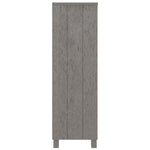 ZNTS Book Cabinet HAMAR Light Grey 85x35x112 cm Solid Wood Pine 340487