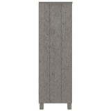 ZNTS Book Cabinet HAMAR Light Grey 85x35x112 cm Solid Wood Pine 340487