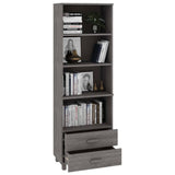 ZNTS Highboard HAMAR Light Grey 60x35x180 cm Solid Wood Pine 340491